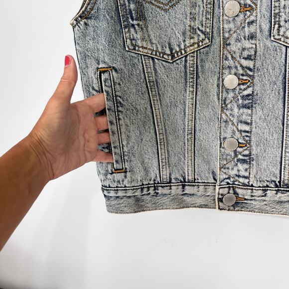 Maje Benedicte Denim Jean Vest 38 - Picture 4 of 13